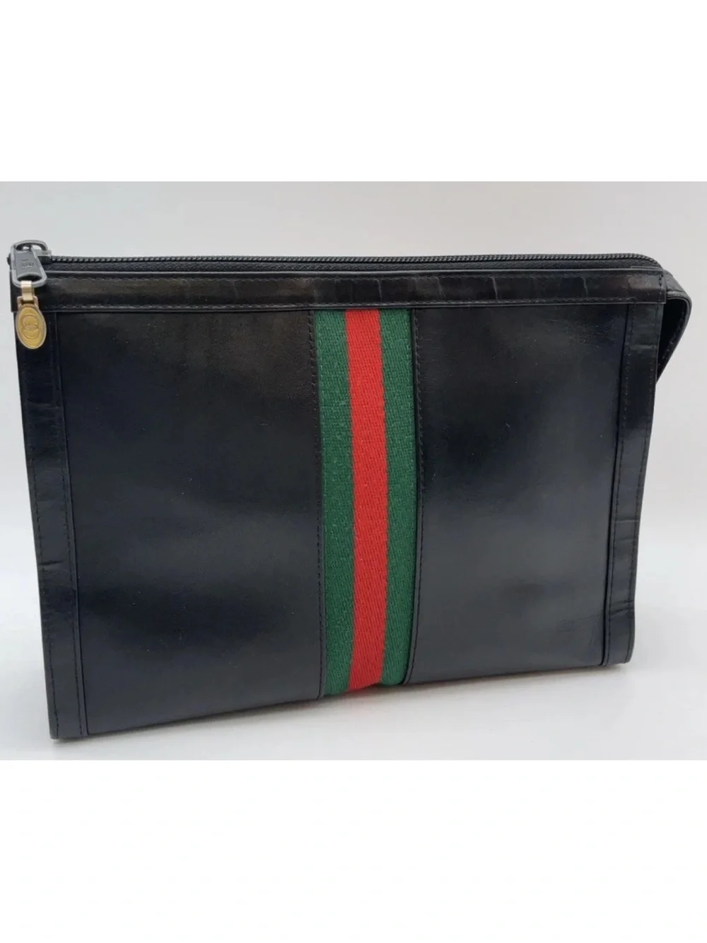 (35) GUCCI 70s Black Clutch